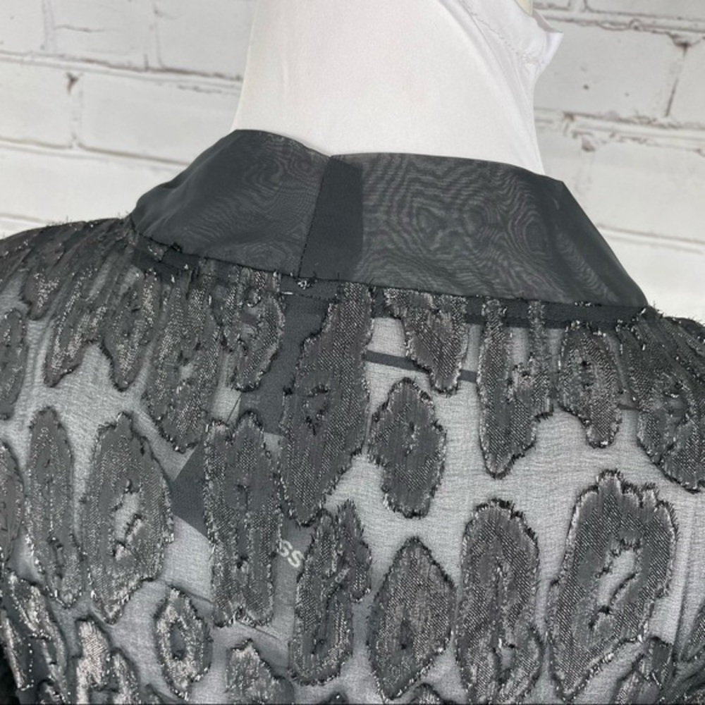 EXPRESS Black Burn Out Leopard Kimono One Size - Picture 9 of 16